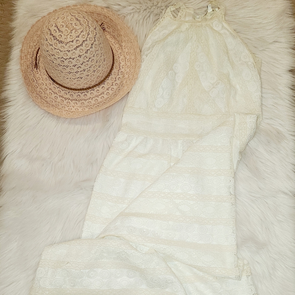 Max Studio Maxi Lace Dress Size Large